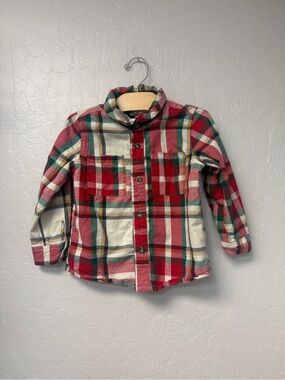 $23 ADD ON blue rooster boys’ plaid button-down shirt 4Y‎ zara janie and jack